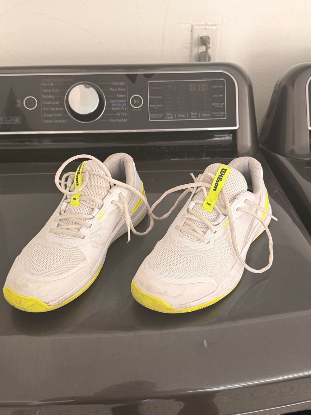 Wilson White & Neon Yellow tennis shoes - Picture 2 of 5